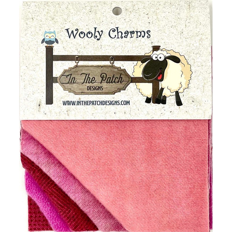 Wooly Charms 5in x 5in Pinks 5ct # WC5718- Special Order