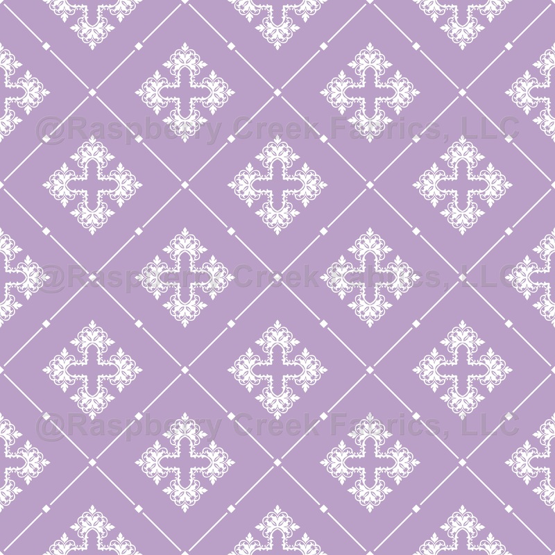 Purple Damask, French Damask, Venetian Damask, Baroque Pattern