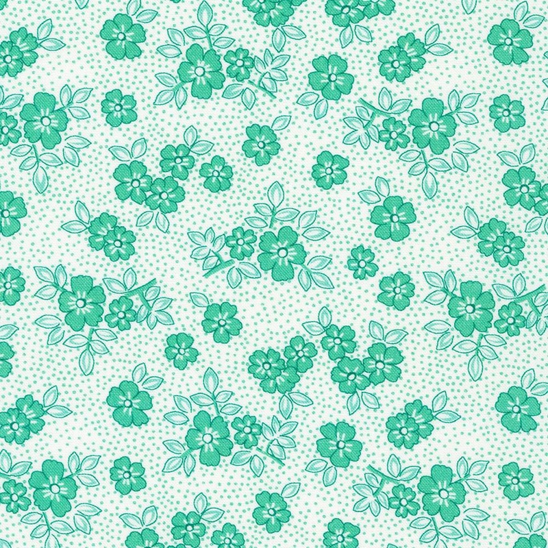 Robert Kaufman Fabrics - At The Cottage - Floral Dot - Aloe - Yardage