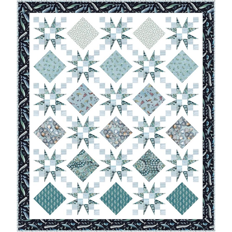 Sea Bright - Denise Russell - A Drop in the Ocean by Cathy Walters - StudioE Fabrics - Quilt Kit