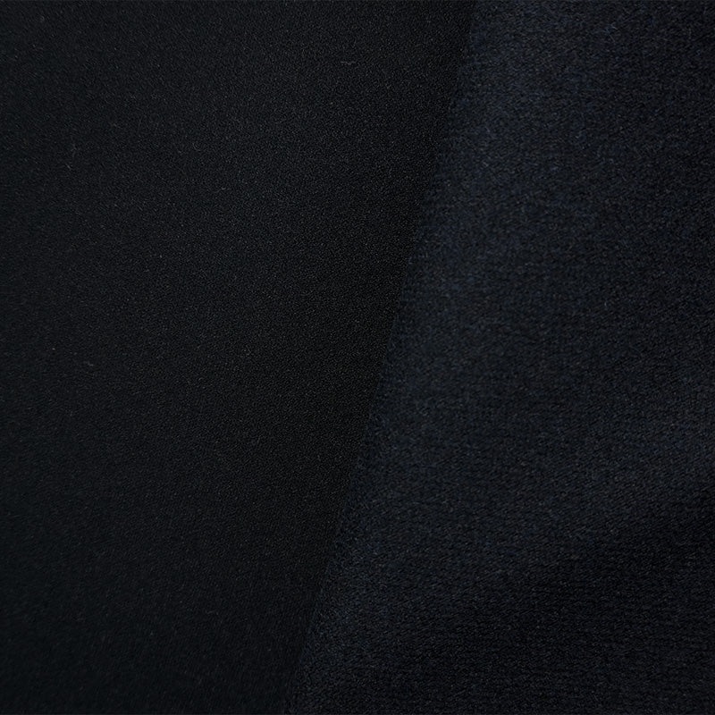 Blue Wool Blend Solid Bonded Triple Layer Woven Coating Fabric