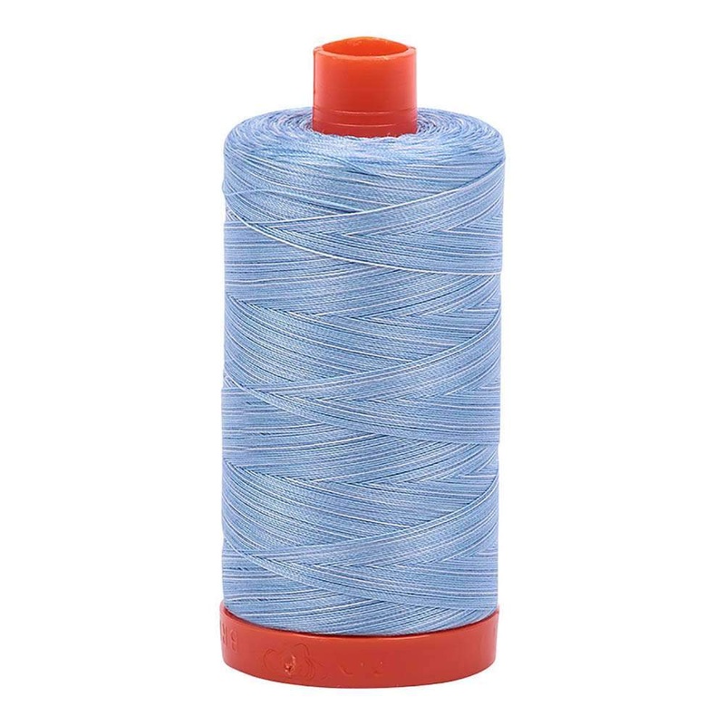 Stonewashed Denim 50wt Aurifil Vareigated 100% Cotton Mako Thread Large Spool 1,422 yards