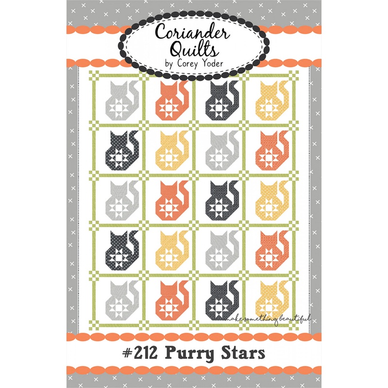 Purry Stars Quilt Pattern by Coriander Quilts - Special Order