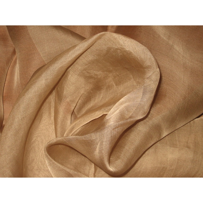 Dark Camel SILK ORGANZA FABRIC 44" WIDE