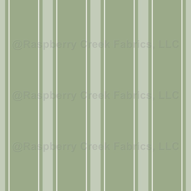 Sage Green & Light Gray Green Stripes