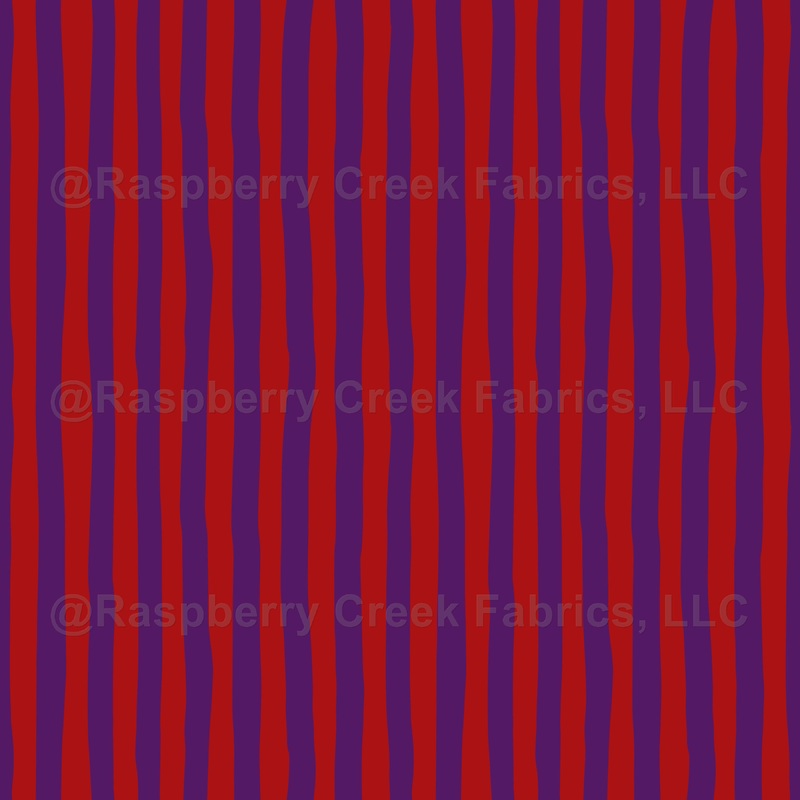 Red & Purple Wonky Stripes