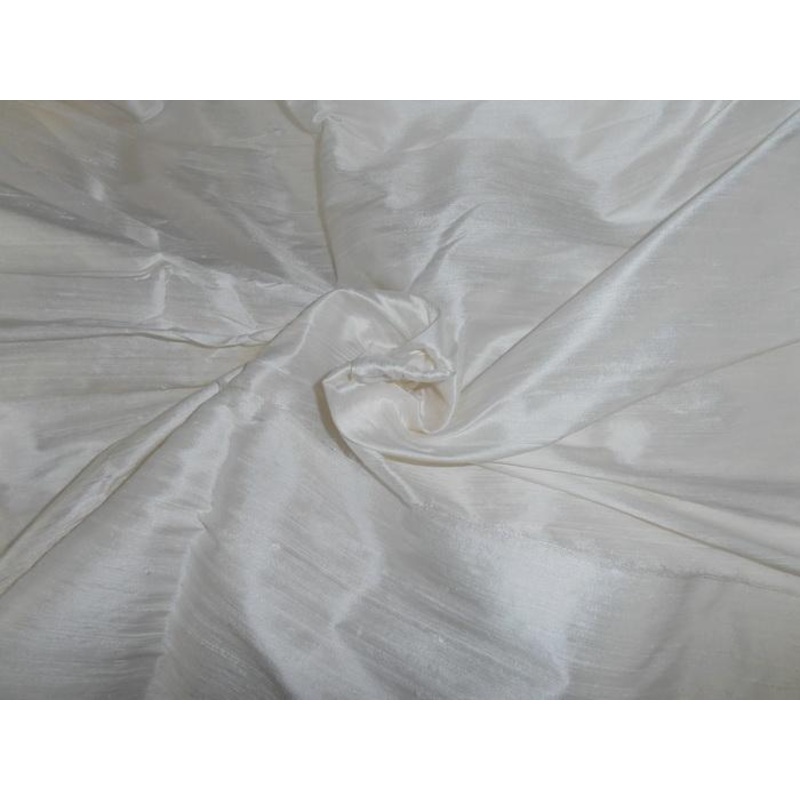 50 yards of 100% Pure SILK Dupion / Raw silk FABRIC white colour 44/54/108 " wide with slubs Dyeable white