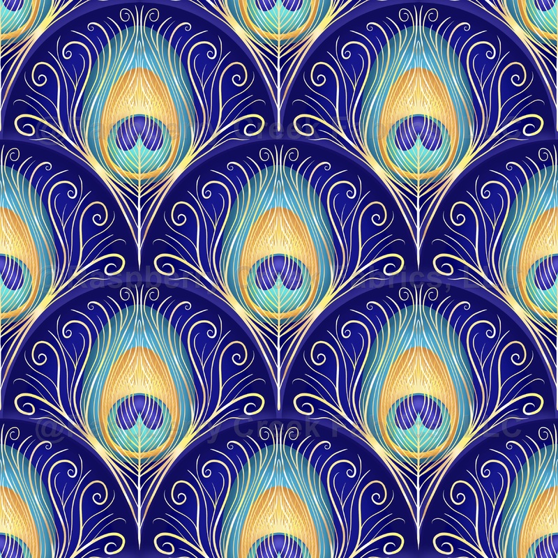 Scalloped Peacock Feather - Medium