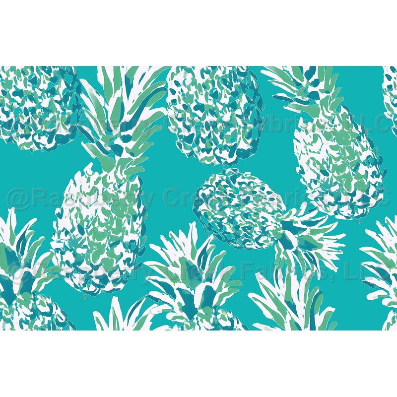 Pineapple Express in Blue/Green on Teal