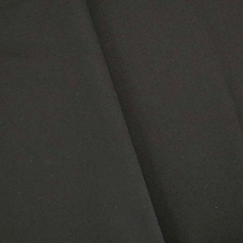 True Black Wool Blend Stretch Twill Suiting Fabric