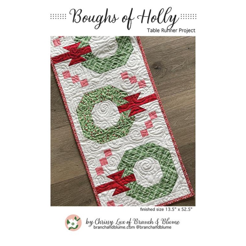 Boughs of Holly Table Runner - Pattern - BNB 2518 - Sku: 72080