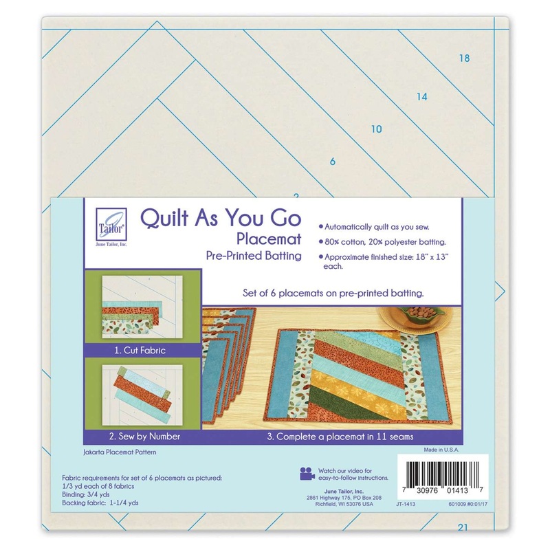 Quilt As You Go Placemats (6) - Jakarta
