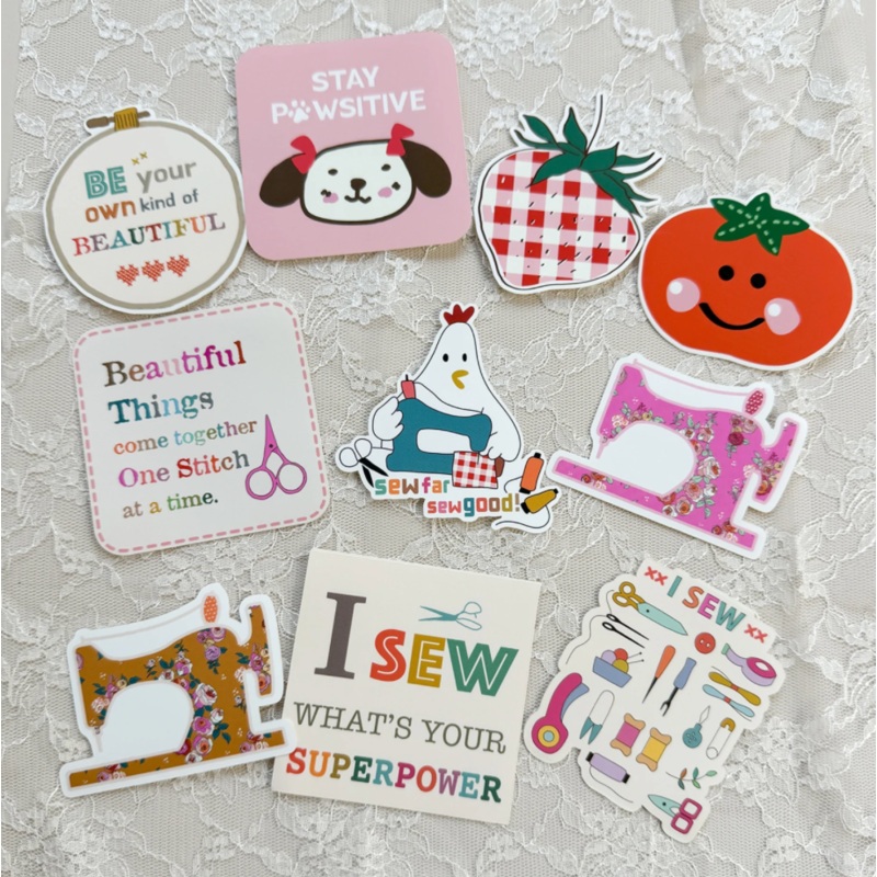 Sewing Stickers Assortment by Minki Kim