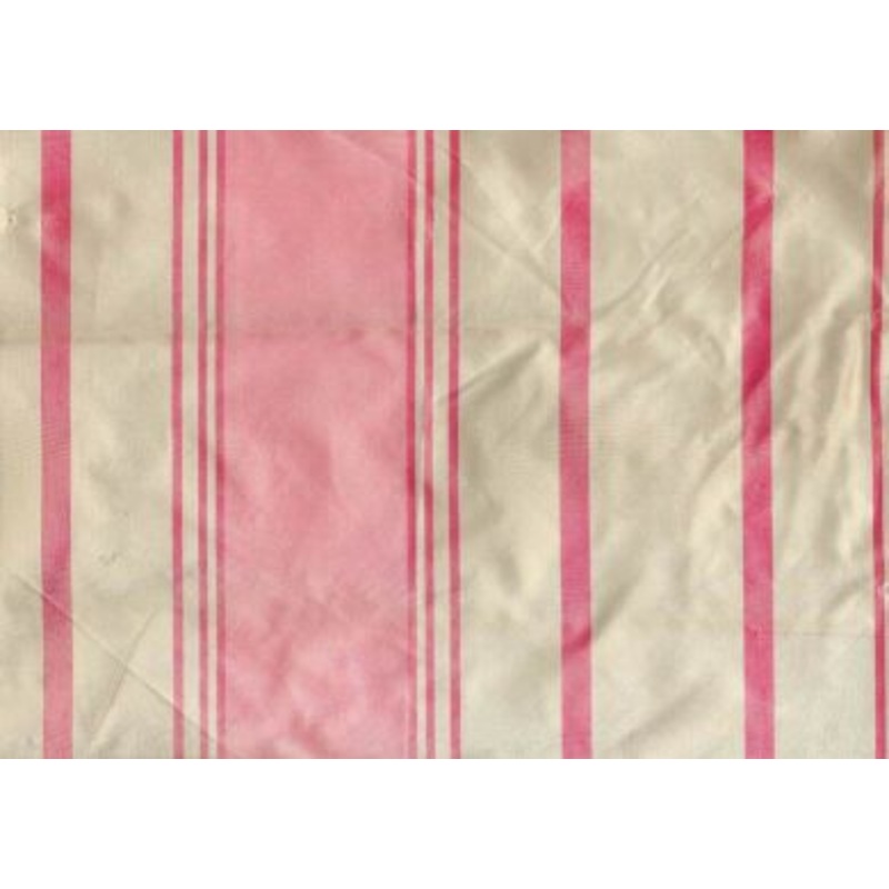 Silk taffeta pink and beige stripes~54" wide