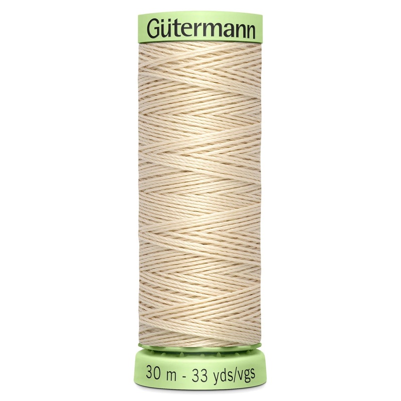 Gutermann Top Stitch - All Polyester Sewing Thread - 30m/33yds - 169 - Ecru
