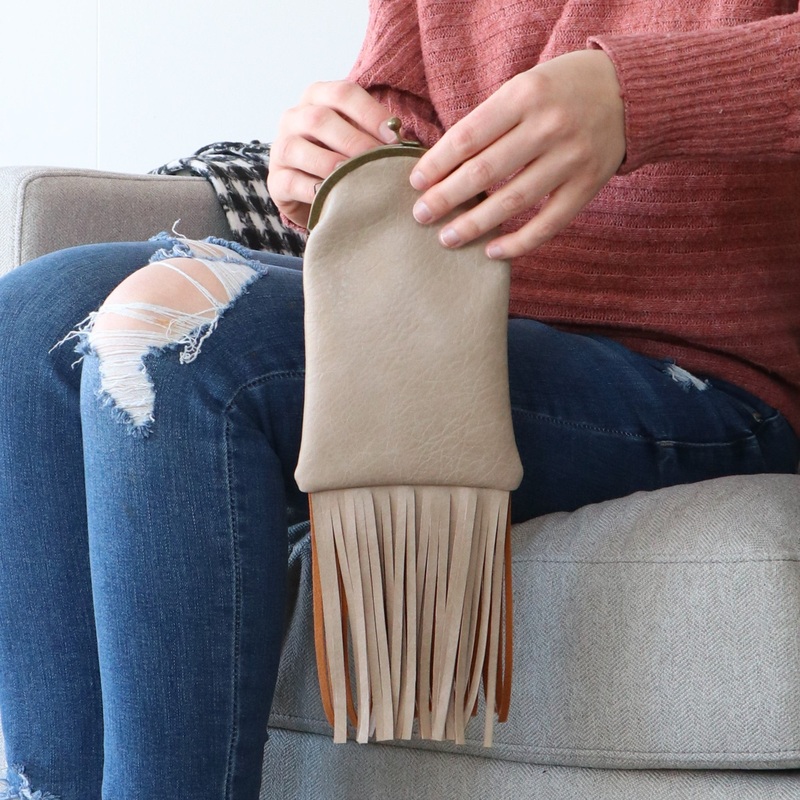 Sample Sale-Louise- Beige Legacy Faux Leather