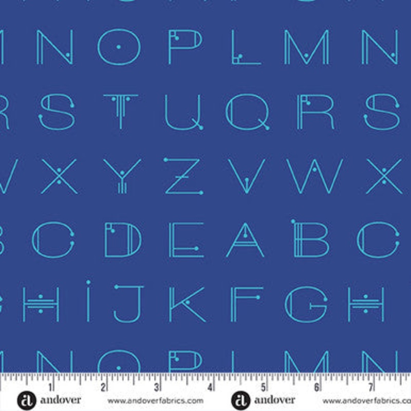 Scrawl by Giucy Giuce Deco Letters Electric Blue