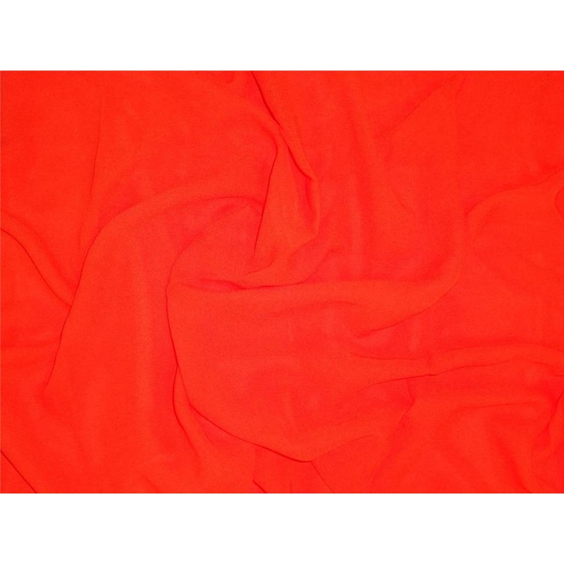 Silk Georgette fabric bright orange 80gm 54"
