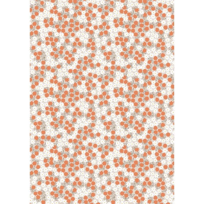Bear hug - Cloudberries on natural - Lewis & Irene - 100% Cotton Fabric