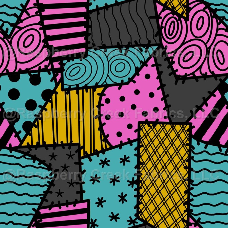 Sally Inspired Ragdoll Patchwork Turquoise Yellow Pink