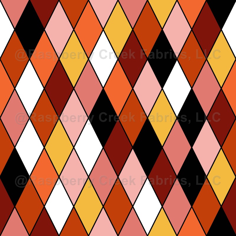 Retro Halloween harlequin pink, black, bright, colorful, Geometric, Halloween, harlequin, orange, Pink, Retro, simple, studios, vibrant, White, Yellow