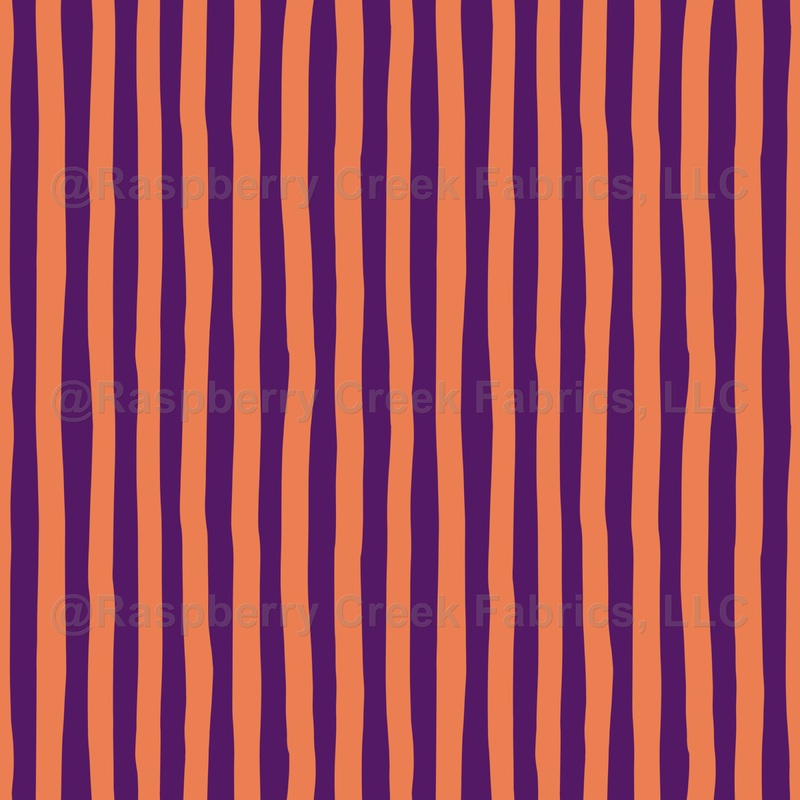 Purple & Light Orange Wonky Stripes