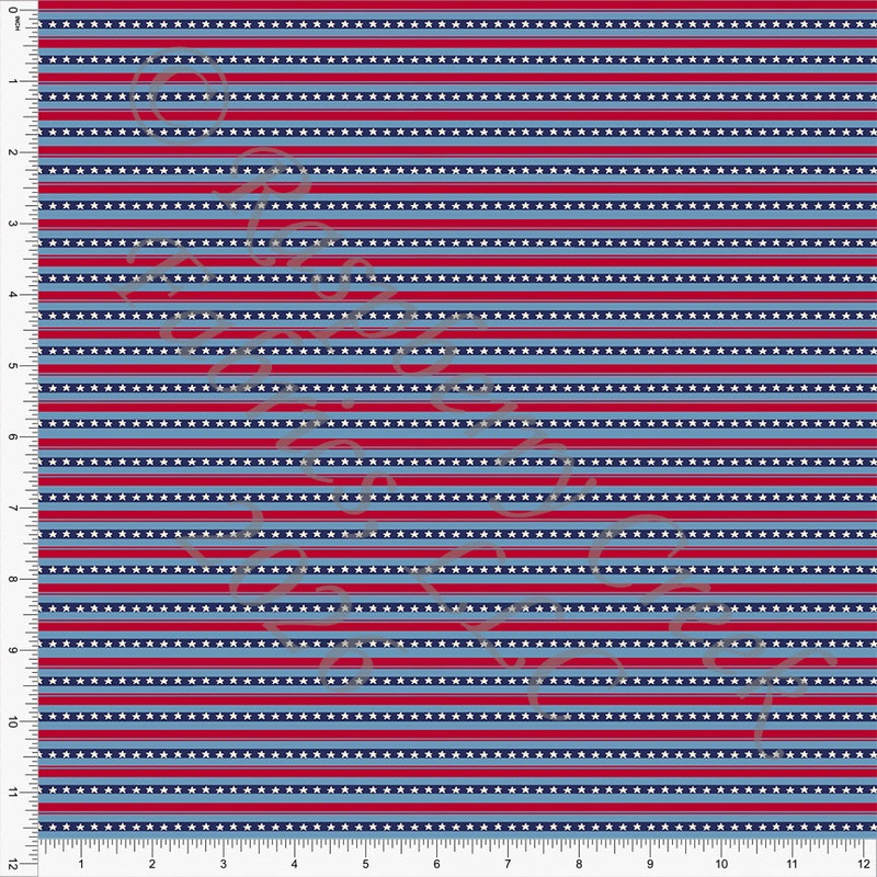 Red Navy Cream Medium Dusty Blue Micro Stars and Stripes, Star Spangled by Bri Powell for CLUB Fabrics