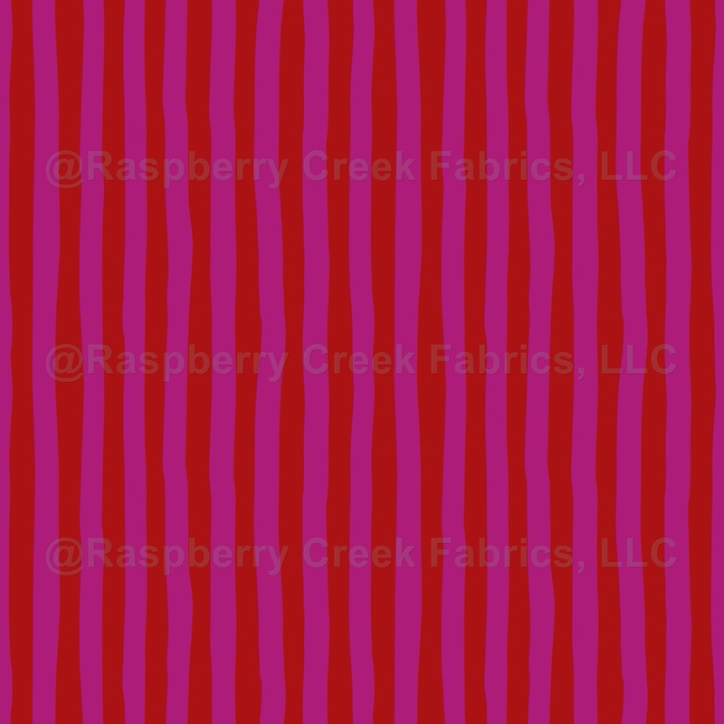Red & Pink Wonky Stripes