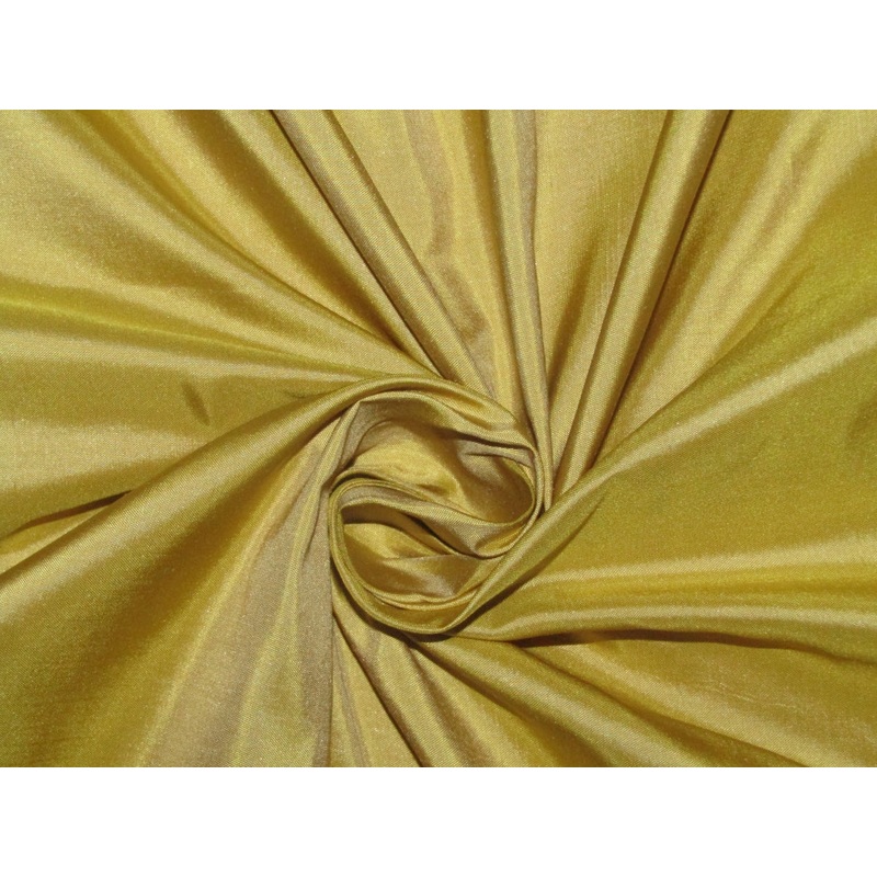 100% Pure Silk Taffeta 32 MOMME MUSTARD YELLOW color 54" wide TAF324