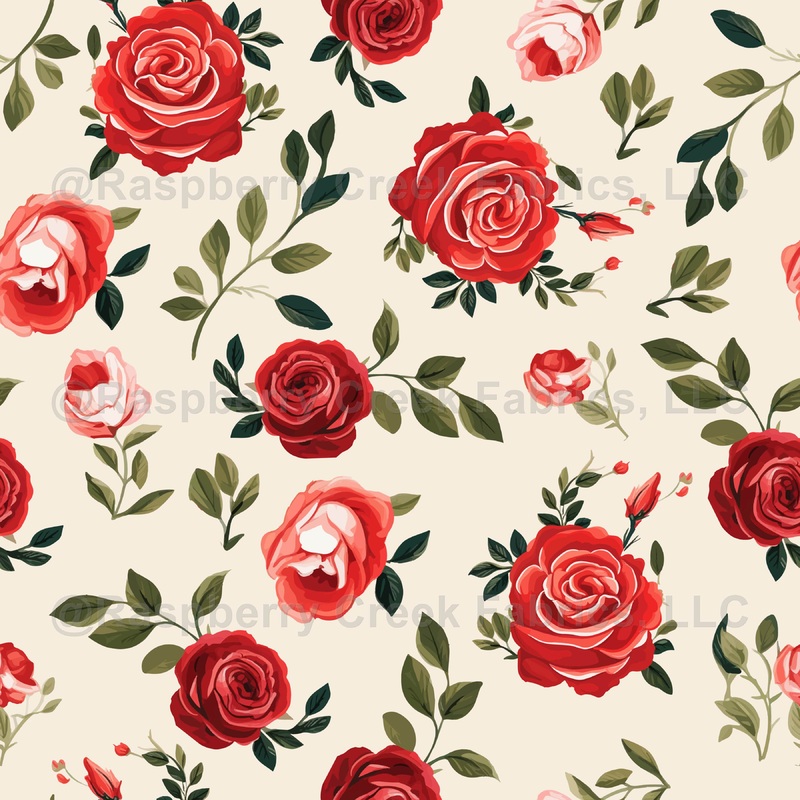 Red Roses, Red Flowers, Floral Pattern, Rosebud, Boho