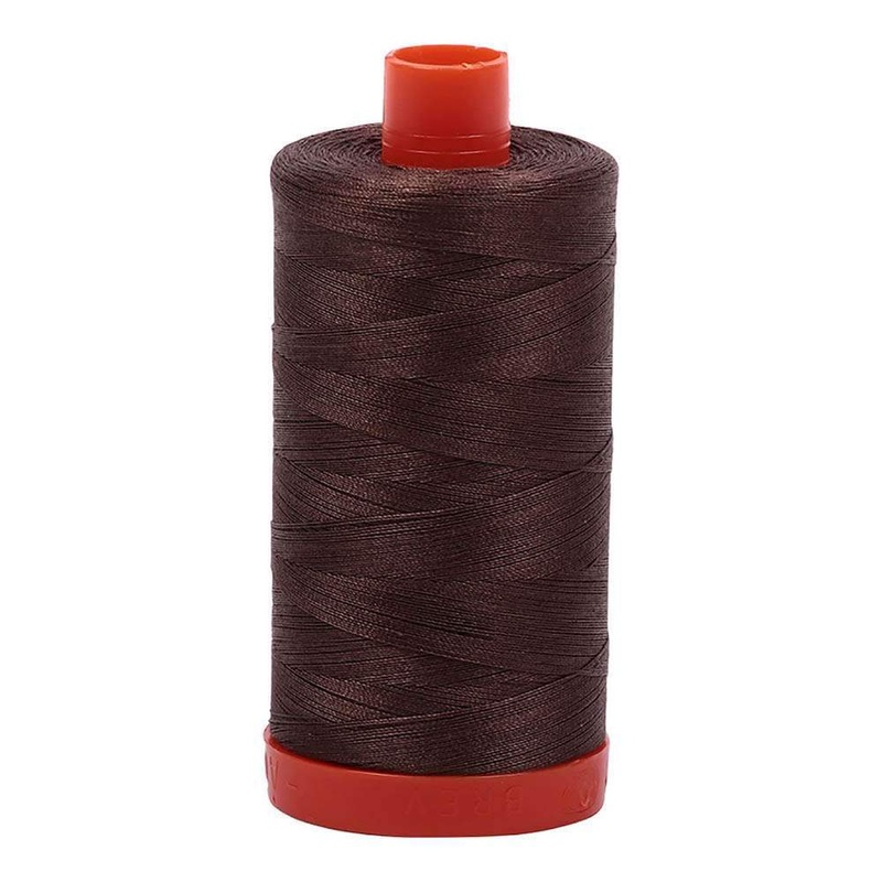 Bark 50wt Aurifil 100% Cotton Mako Thread Large Spool 1,422 yards