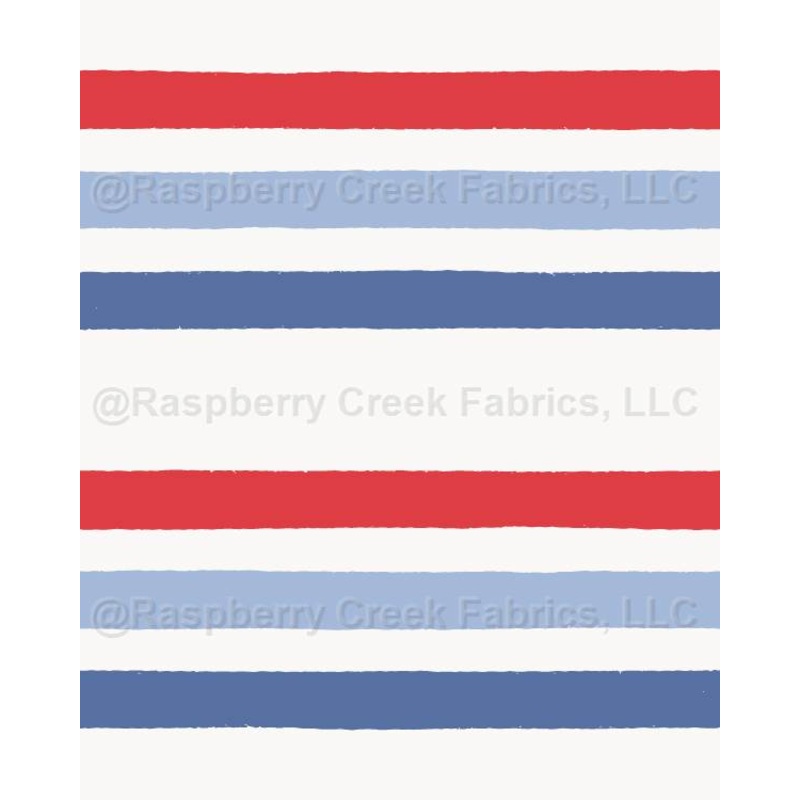 Red White and Blue Thick Stripe Horizontal Chunky Patriotic Summer Blender // Freedom Festivities