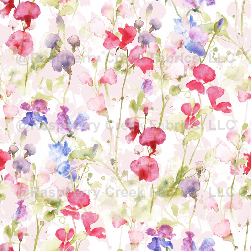 Sweet Peas watercolor floral
