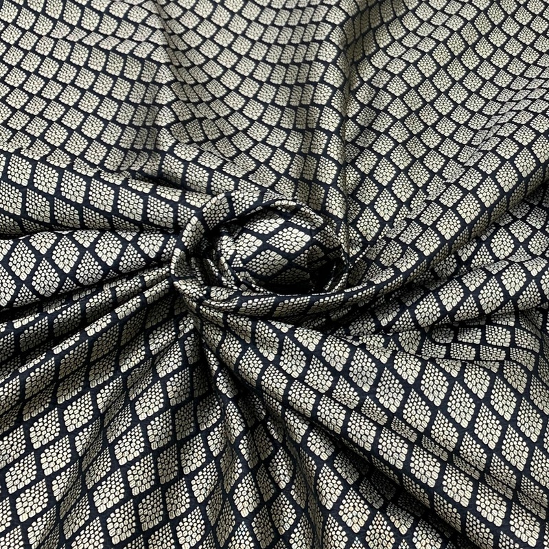 Black Silk Brocade