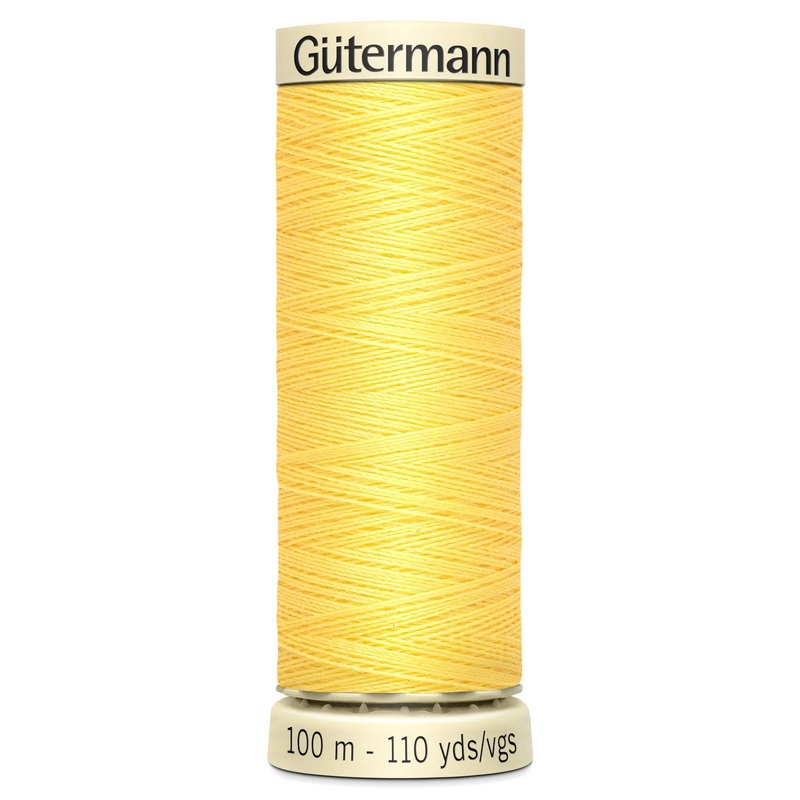 Gutermann Sew All Thread Polyester - 100m/110 yards - 852 Yellow