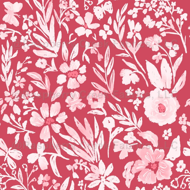 Red and white floral, floral, sun print, watercolor floral, red, summer, spring, Valentines Day, 4th of July, women, girls