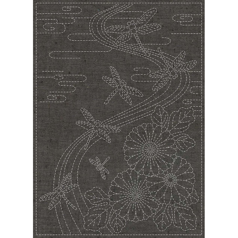 Sashiko Cloth-Yarn Dyed Nep Twilight Dragonfly Brown