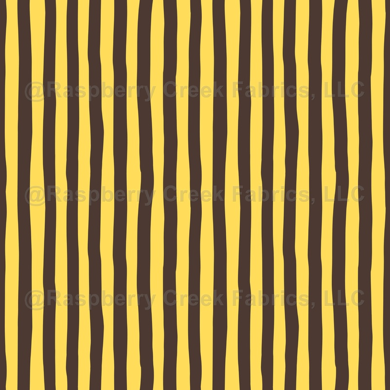 Yellow & Brown Wonky Stripes