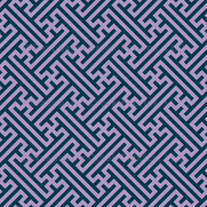 Sayagata pattern, Japanese Clothing, Navy Blue and Pink