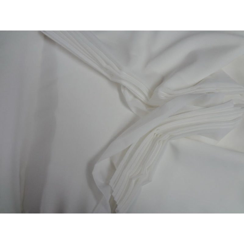 Silk georgette with lycra/spandex 44" wide~ ivory* White