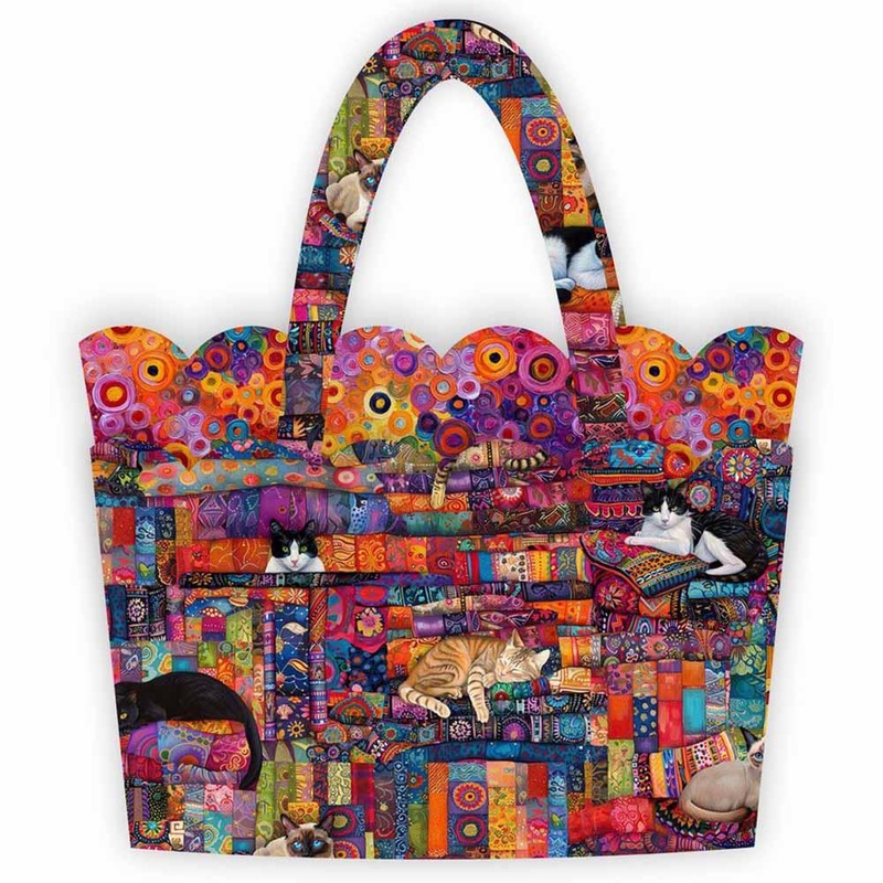 Scalloped Bag - Poorhouse Quilt Designs - Purrfect Patchwork - Timeless Treasures - Kit