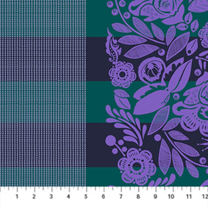 Perennial Borders 108" - Festival in Ocean - 2 Yd Cut