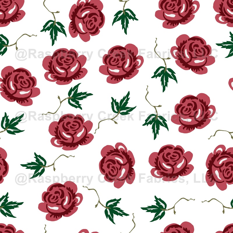 Red Roses, Red Flowers, Floral Pattern, Leaves, Boho