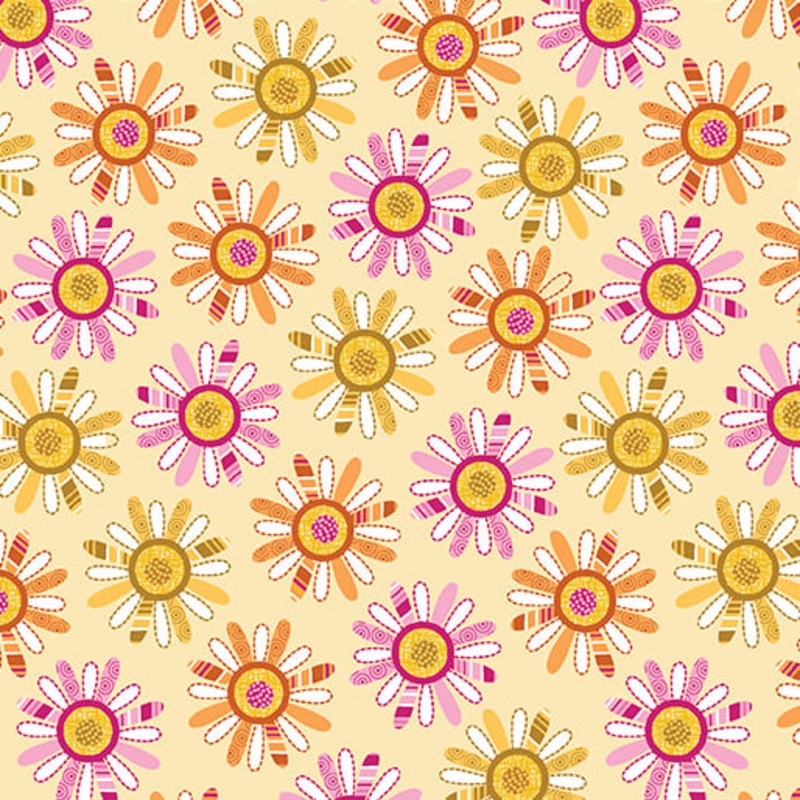 Serendipity - Daisy - Banana - Yardage