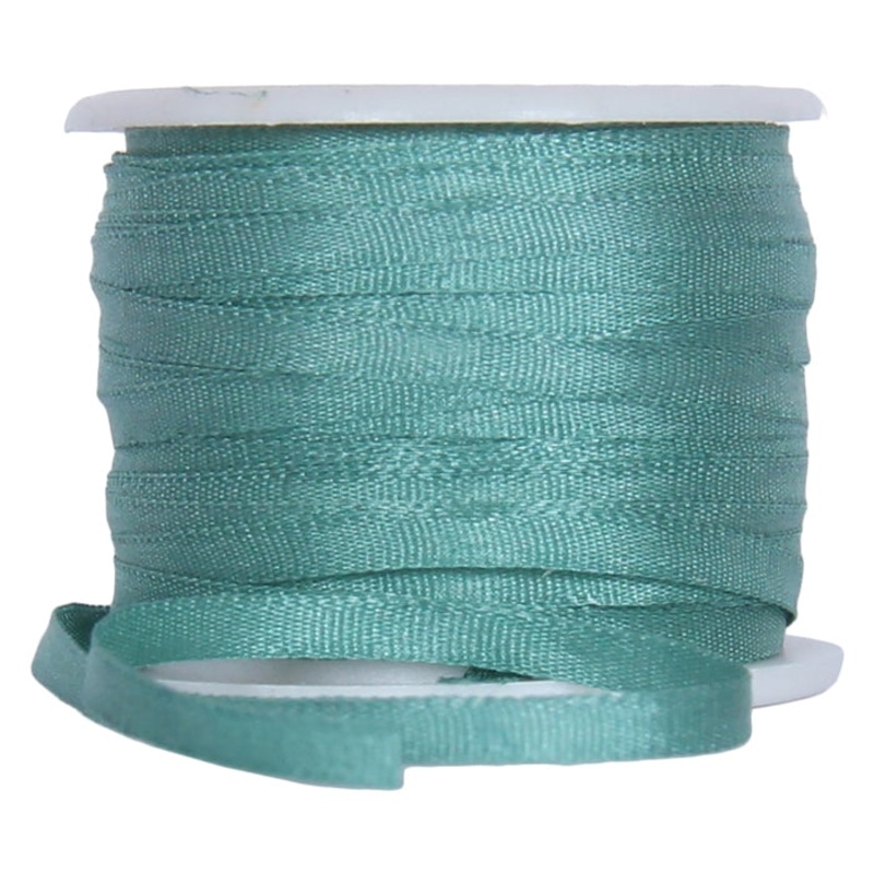 Silk Ribbon 2mm Teal x 10 Meters No. 625