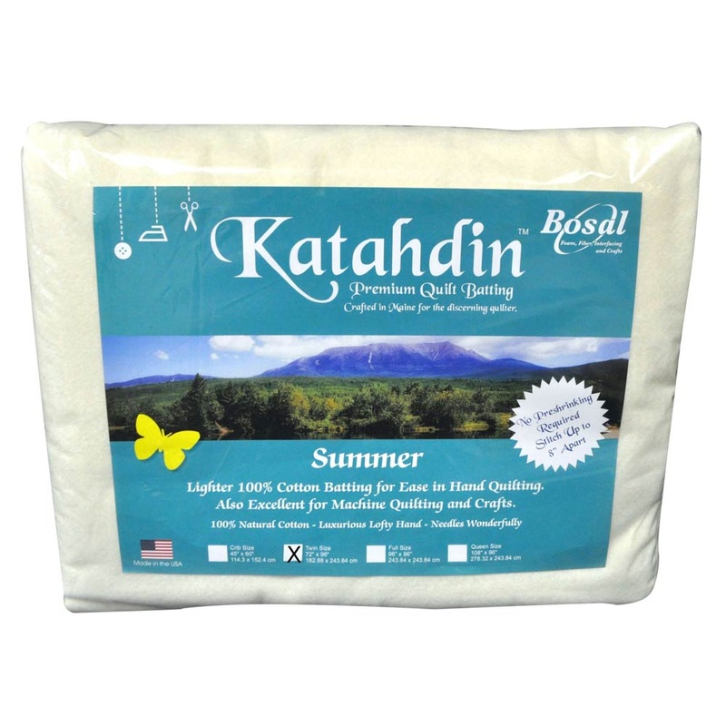 Bosal Katahdin Premium 100% Cotton Batting - Summer 3oz - 72in x 9