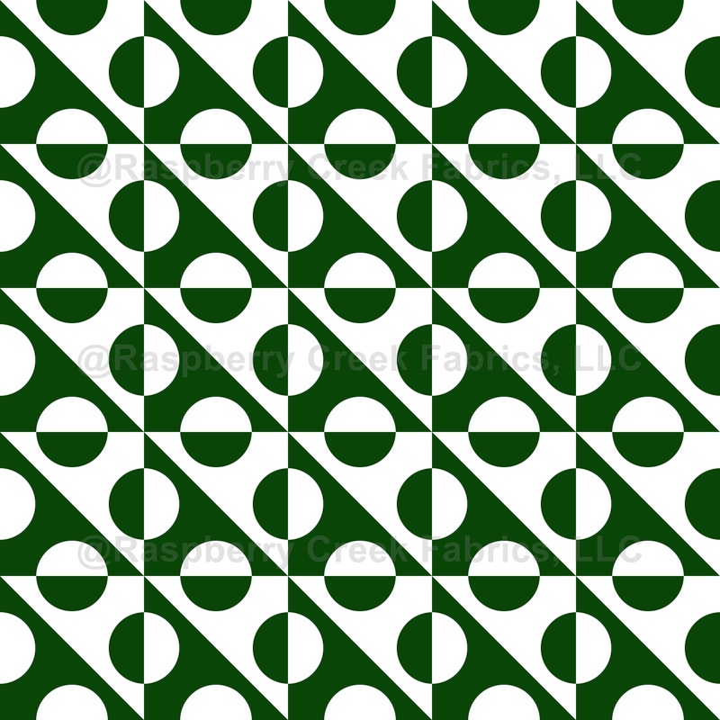 Pattern Of Circles, Pattern Of Squares, Dotted Pattern, Green and White