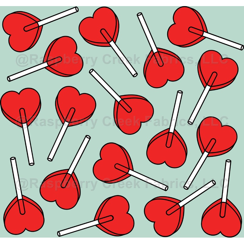 Red Lollipops, Heart Lollipops, Lollipop Pattern, Green