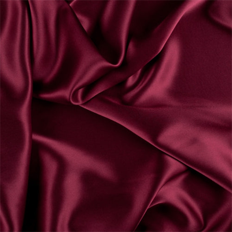 1 YD PC-Runway Silks Burgundy Stretch Silk Charmeuse Fabric - Reorderable