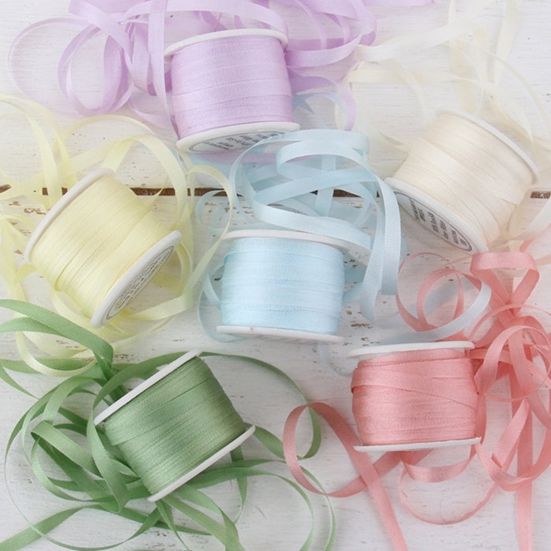 4mm Silk Ribbon Set - Pastel Shades - Six Spool Collection